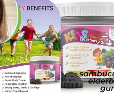 elderberry gummies with zinc & vitamin c #sambucus elderberry #elderberry gummies for kids
