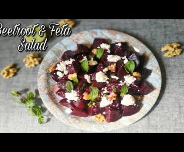Beetroot & feta salad / Nutritional salad with feta cheese & beetroot full of vitamins & fibre