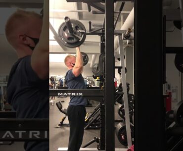 52kg/115lbs Standing Overhead Press x 4 reps | AMRAP | Road to 70kg/155lbs #short #powerlifting