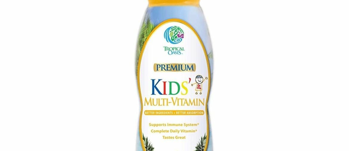 Premium Kids Liquid Multivitamin & Superfood -100% DV of 14 Vitamins for Kids. Multi-Vitamin for Ch