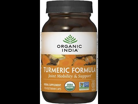 Organic India Turmeric Curcumin Herbal Supplement - Joint Mobility  Support, Immune System Support,