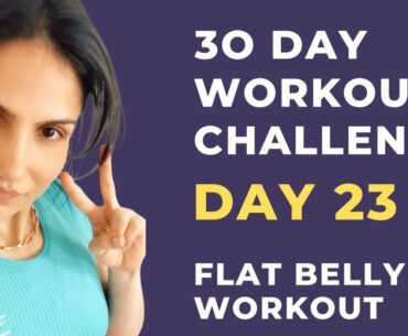 #Day23 Flat Belly Workout At Home With Palak (Tummy exercise for women)