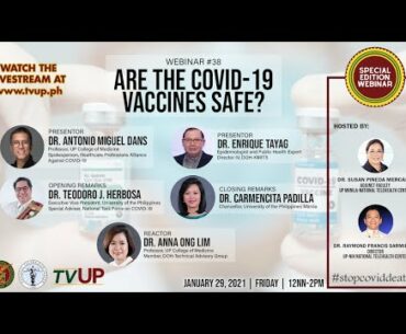 Webinar #38 | “Are the COVID-19 Vaccines Safe?”