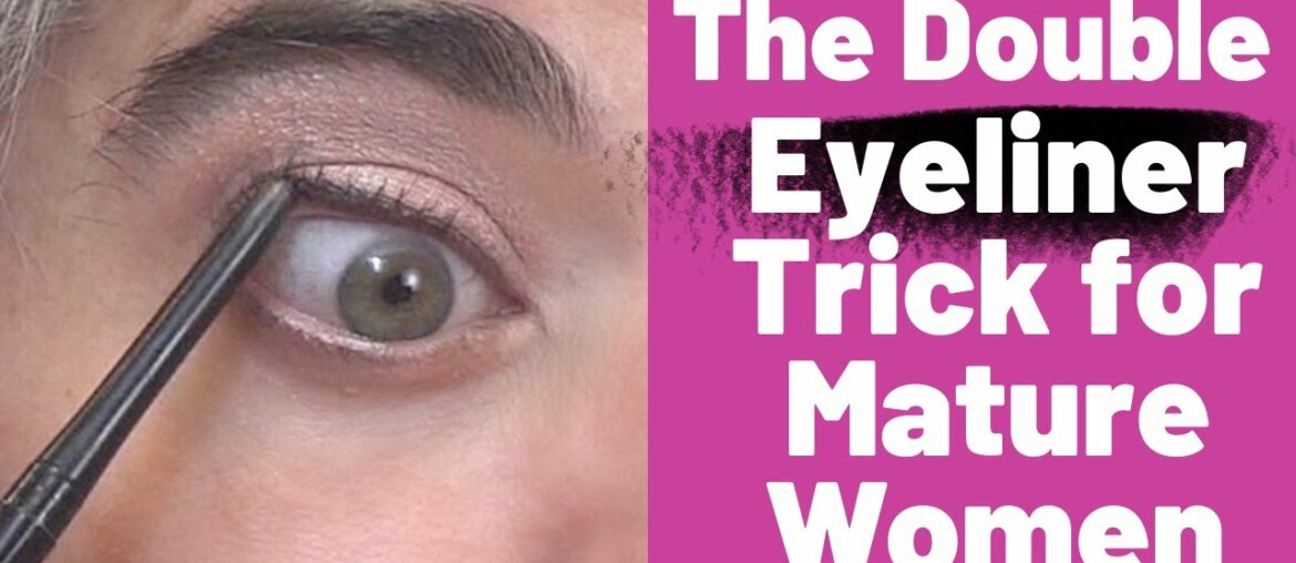THE DOUBLE EYELINER TRICK FOR MATURE WOMEN | Nikol Johnson