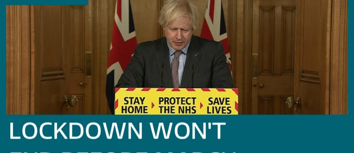 England's lockdown won't end before 8 March, Boris Johnson announces | ITV News