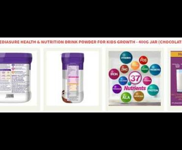 PEDIASURE HEALTH & NUTRITION DRINK POWDER FOR KIDS GROWTH   400G JAR (CHOCOLATE)