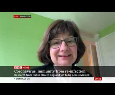 IBMS Fellow Dr Sarah Pitt talks COVID-19 immunity on BBC news