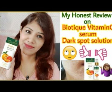 Biotique Vitamin C serum Dark Spots Solution Review/Biotique Vitamin C serum Review #Biotique #serum