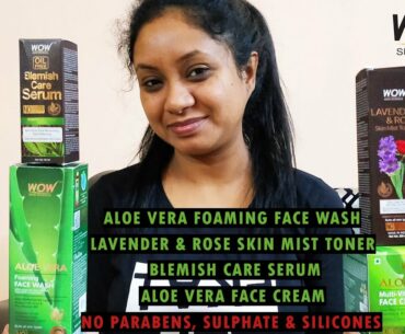 WOW Skin Science | Aloe Vera Foaming Face Wash | Skin Mist Toner | Blemish Care Serum | Face Cream