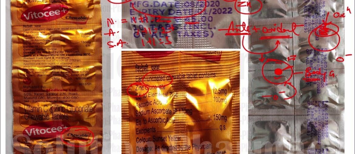 Vitocee+ (Vitamin C + Zinc) = Role of Vitamin C and Zinc in Covid- 19 = Product Pharmacology (HINDI)