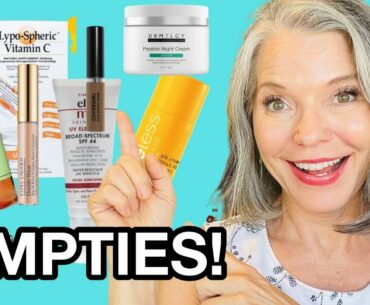 LOTS OF EMPTIES | SKIN CARE, SUPPLEMENTS, MAKEUP AND MORE | Over 60 Beauty