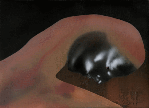 Kristina Tuzova, “Shy person”, 2025, 273 x 220 cm, courtesy the artist