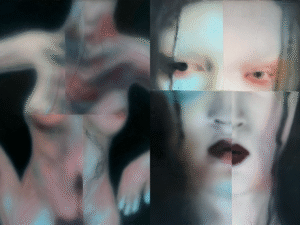 4.Kristina Tuzova, “Forgotten”, 530 x 455 cm; “Crushed”, 410 x 330 cm, 2025, courtesy the artist