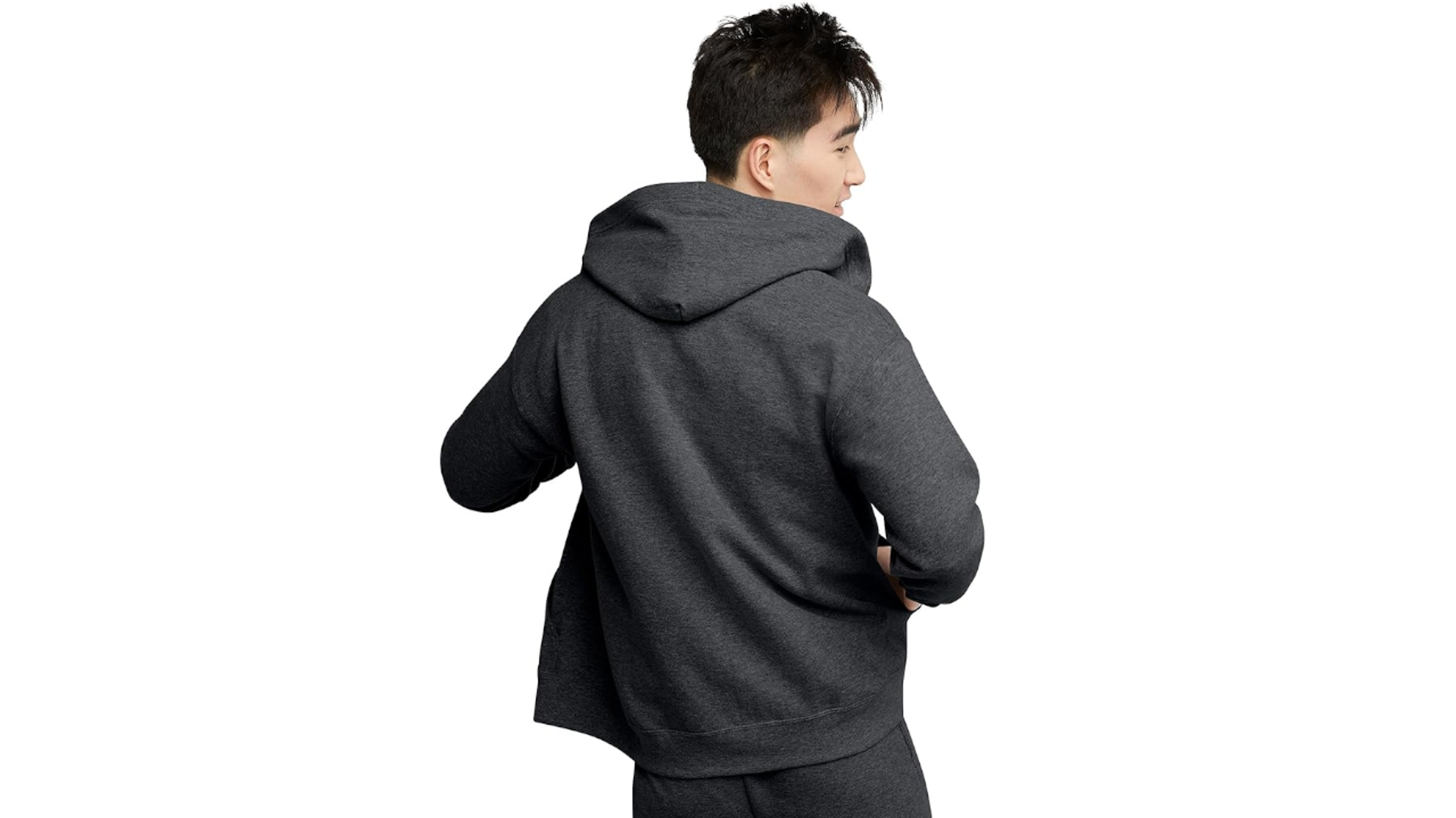 Hanes EcoSmart Zip-Up Hoodie (Charcoal Heather)
