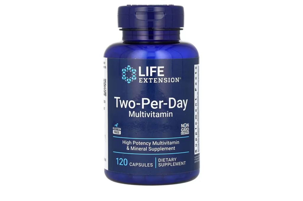 A bottle of multivitamins