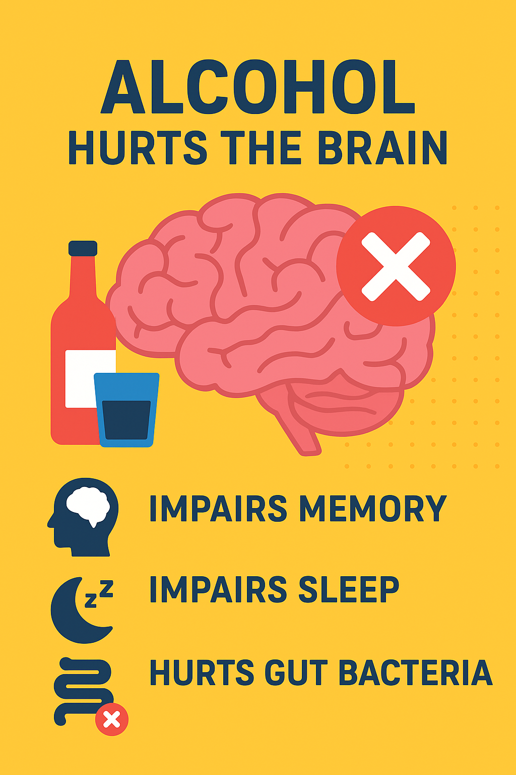 Robert emphasises that alcohol is extremely harmful for the brain.(Image generated via ChatGPT)