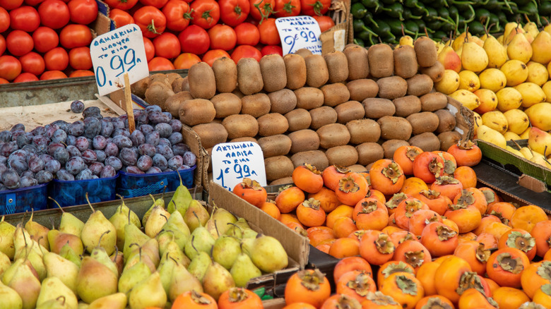 assorted fruit in crates