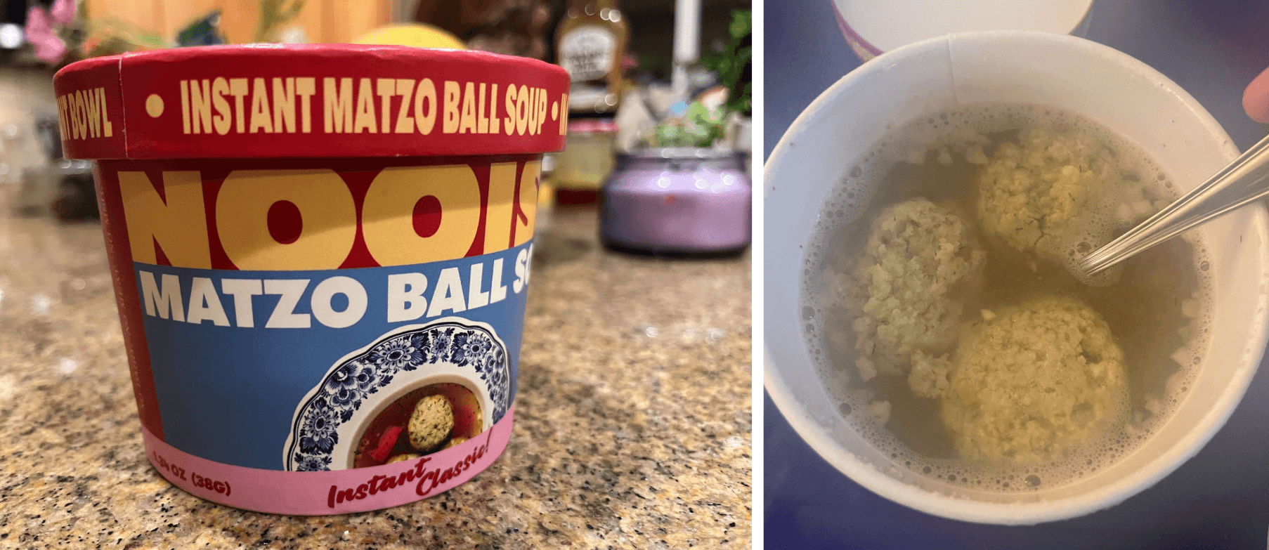 Nooish's kosher instant matzo ball soup is...actually really good.