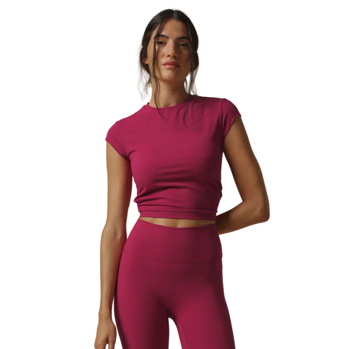 Ultimate Cap Sleeve Top - Berry Red