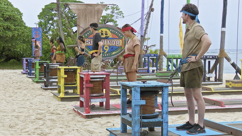 The cast of Survivor 49 prepares for a new immunity challenge