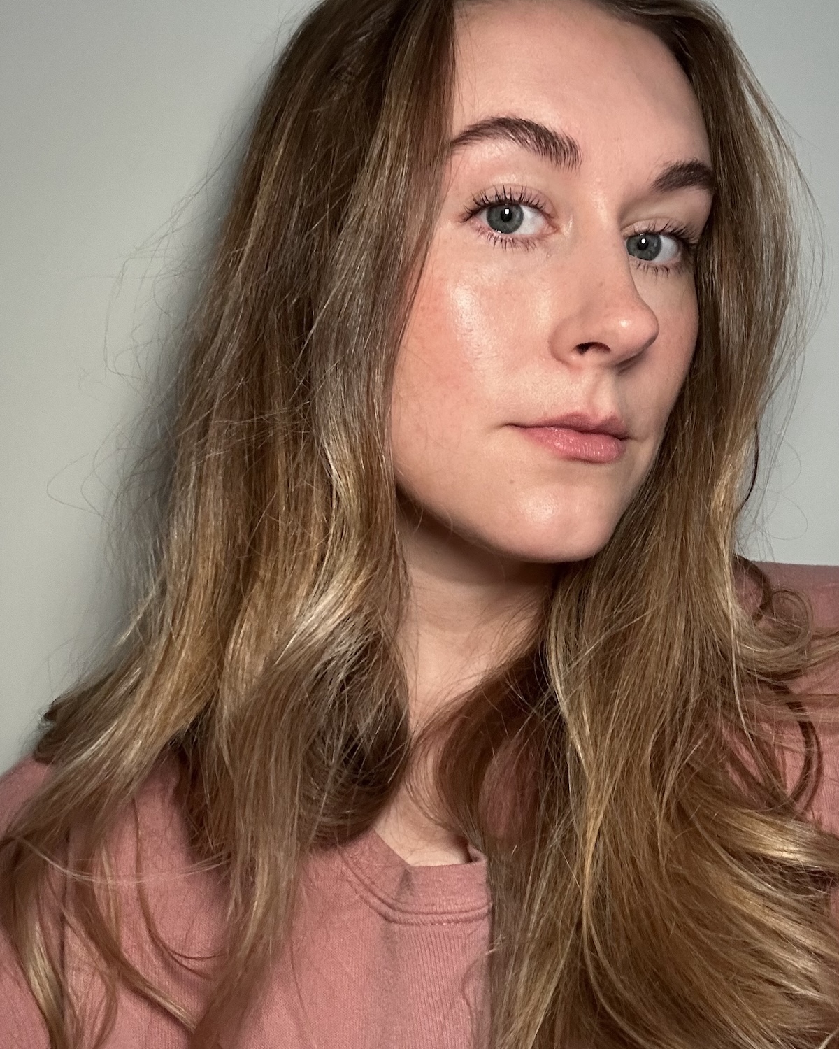 Beauty editor Kaitlyn McLintock after applying L'Oreal Extensionist Mascara