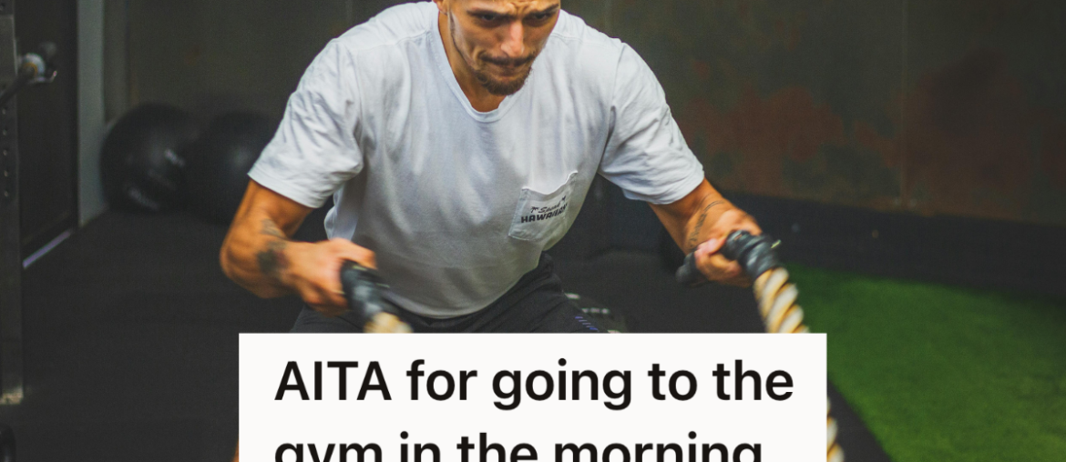 man working out at the gym