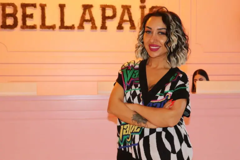 Sinem Cekinmez stands inside Bellapais beauty center, Adana, Türkiye,  accessed on January 12, 2025. (Photo via Türkiye Daily)