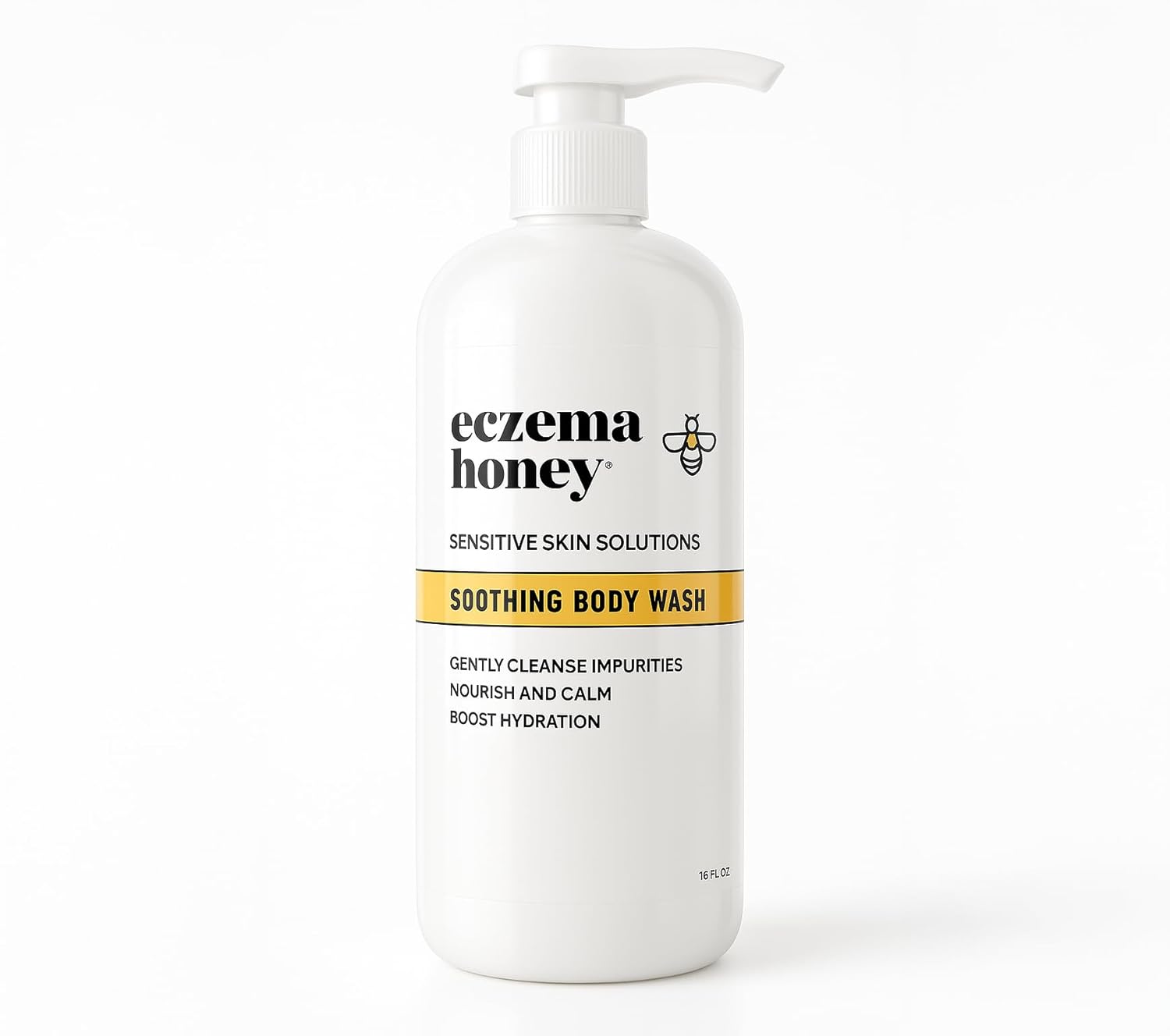 Eczema Honey Soothing Body Wash - Daily Shower Gel & Eczema Treatment - Sensitive Skin Body Wash for Adults, Kids, & Babies - Body Cleanser for Eczema Relief (13 Oz)