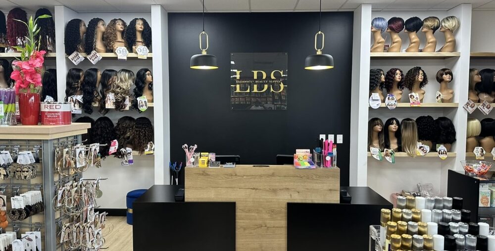 interior of a beauty supply store