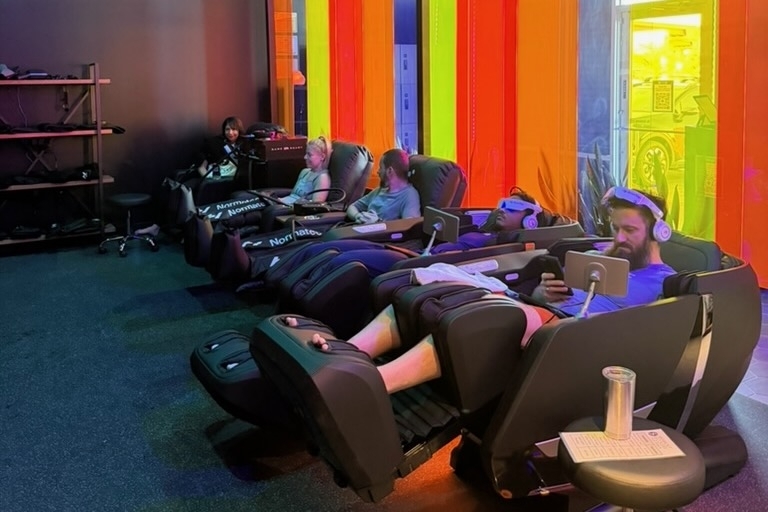 This location is also home to the largest Norwegian sauna in Texas, with a capacity of 40 people. (Courtesy Evolve Social Wellness Space)