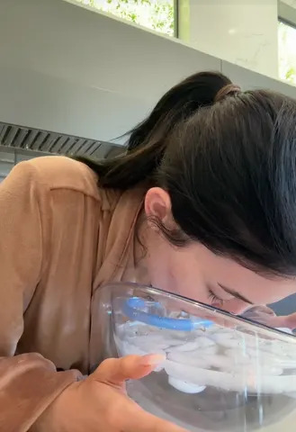 Kylie Jenner/TikTok A pre-Golden Globes ice bath