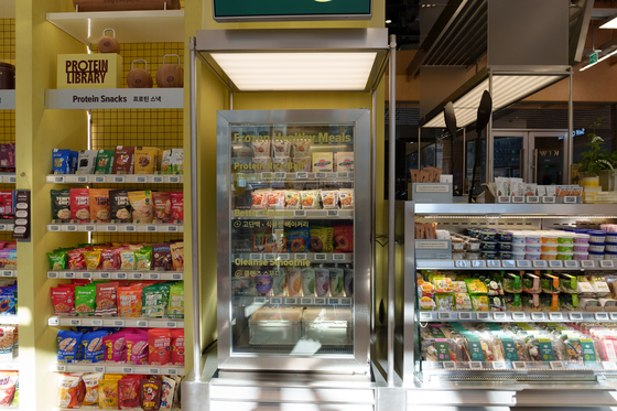 An Olive Better store in Jung District, central Seoul, on Jan. 29, a day ahead of its official opening. Olive Better is Olive Young's new wellness-focused brand. [CHO YONG-JUN]