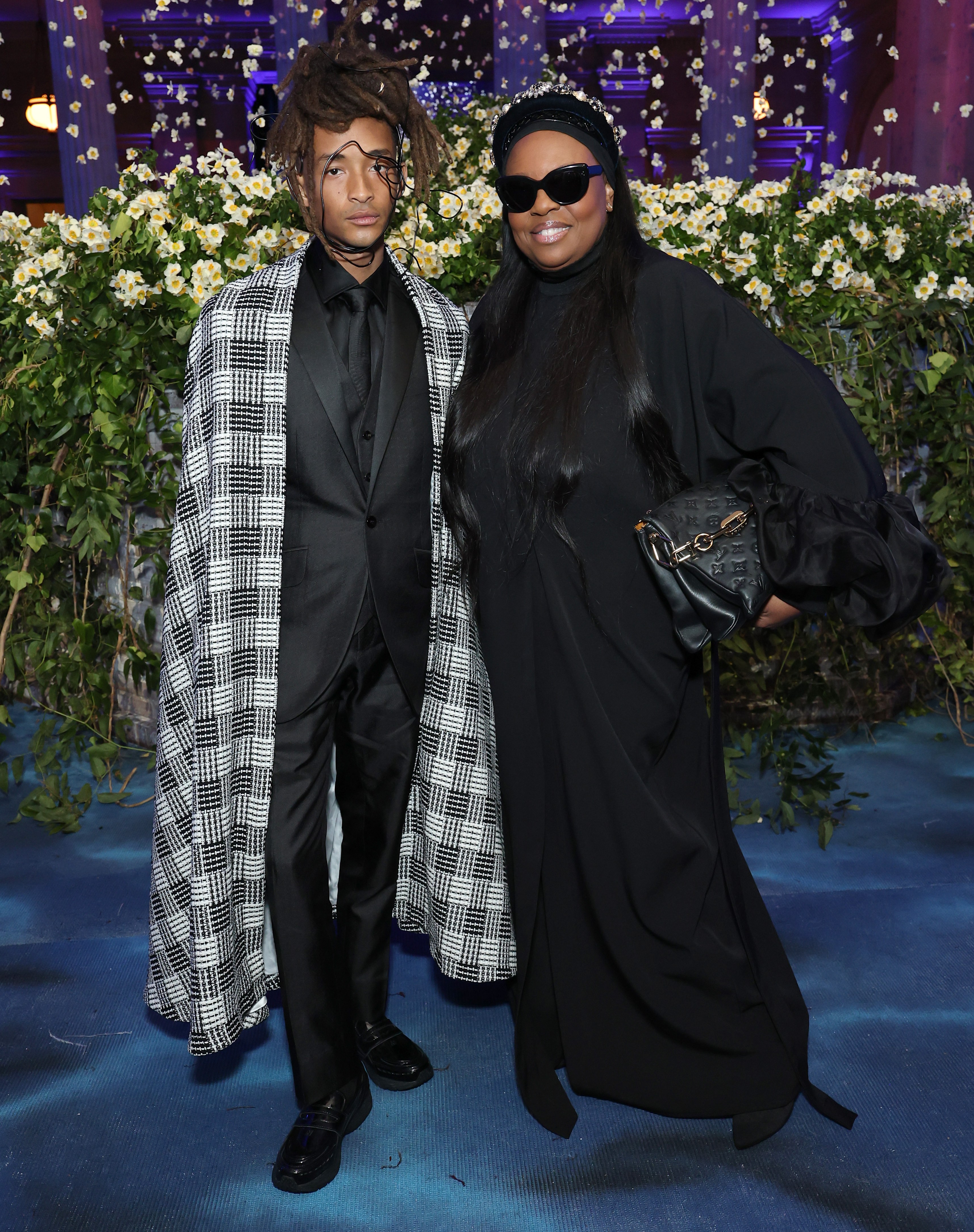 Jaden Smith and Pat McGrath attend the 2025 Met Gala Celebrating "Superfine: Tailoring Black Style."