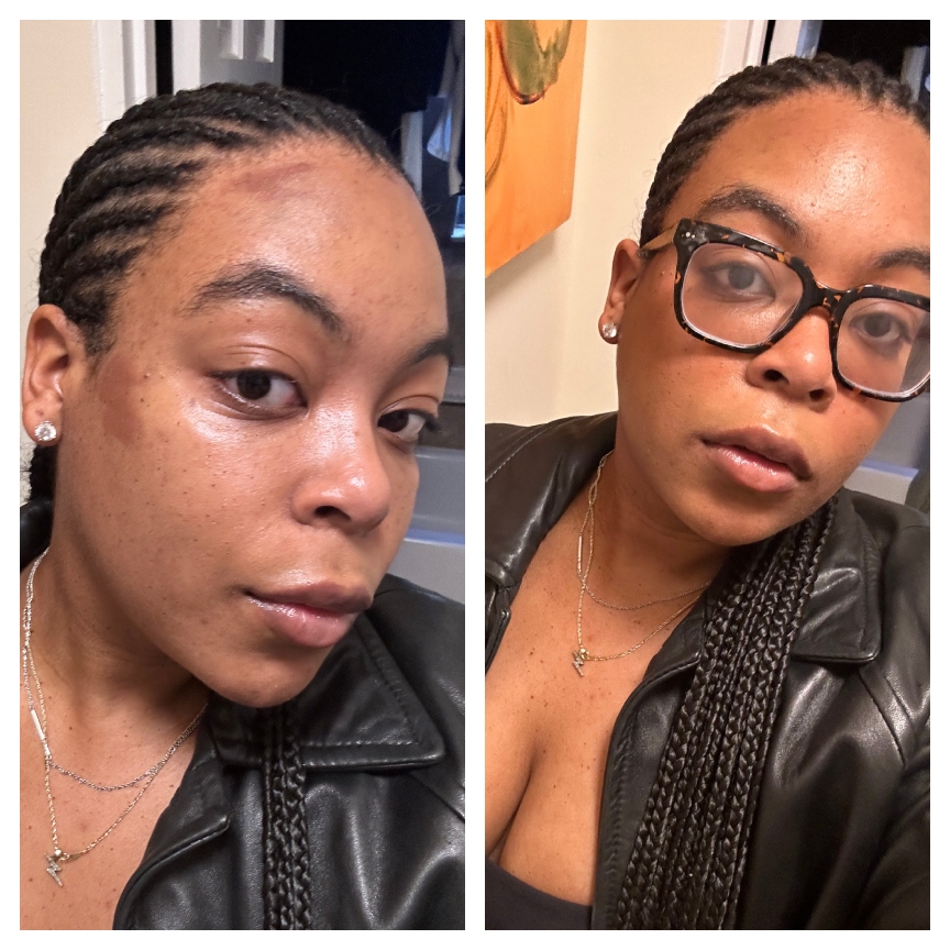 Ariel Baker testing the Westman Atelier Face Trace Contour Stick