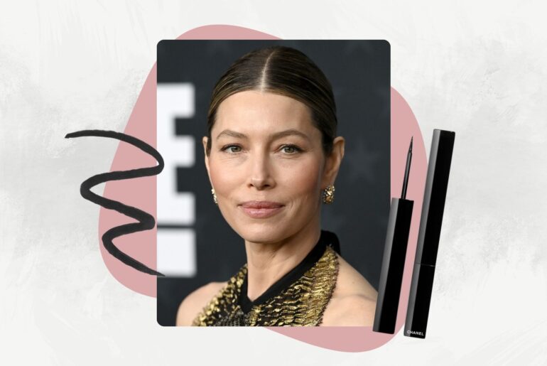 Jessica Biel's 'micro wing' is the easy liner look we needed