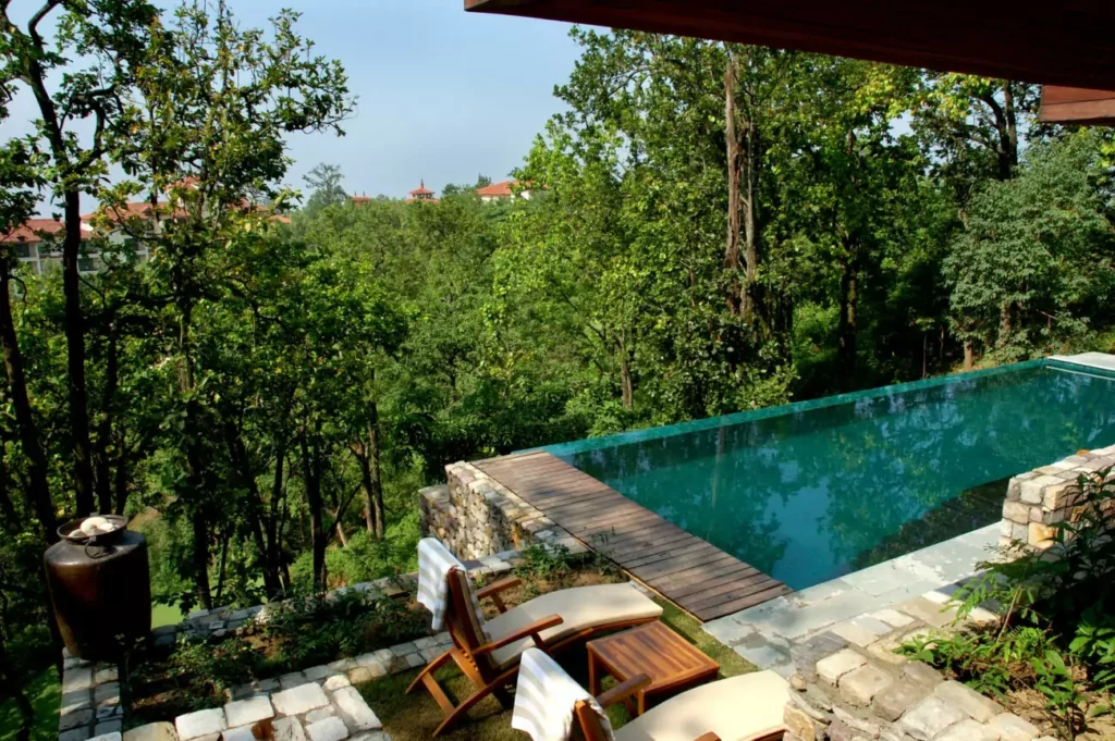 Pool at Ananda in the Himalayas.