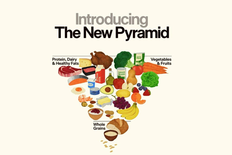 US Nutrition Guidelines Flip Pyramid