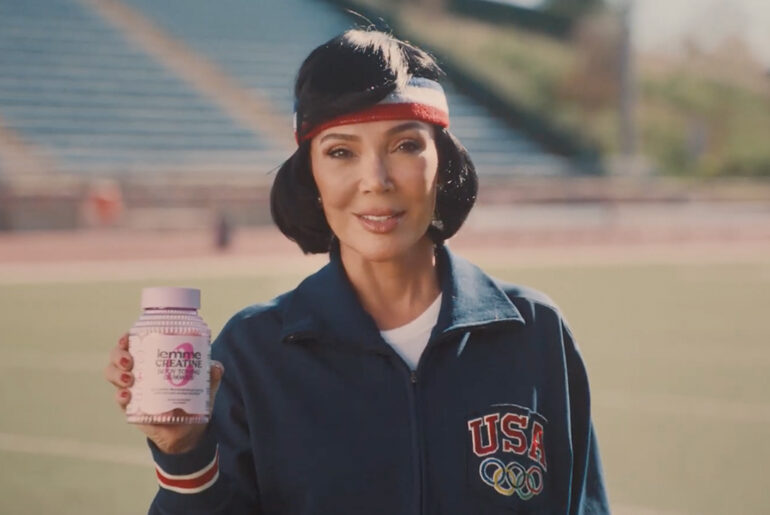 Kris Jenner in Lemme Creatine campaign video.