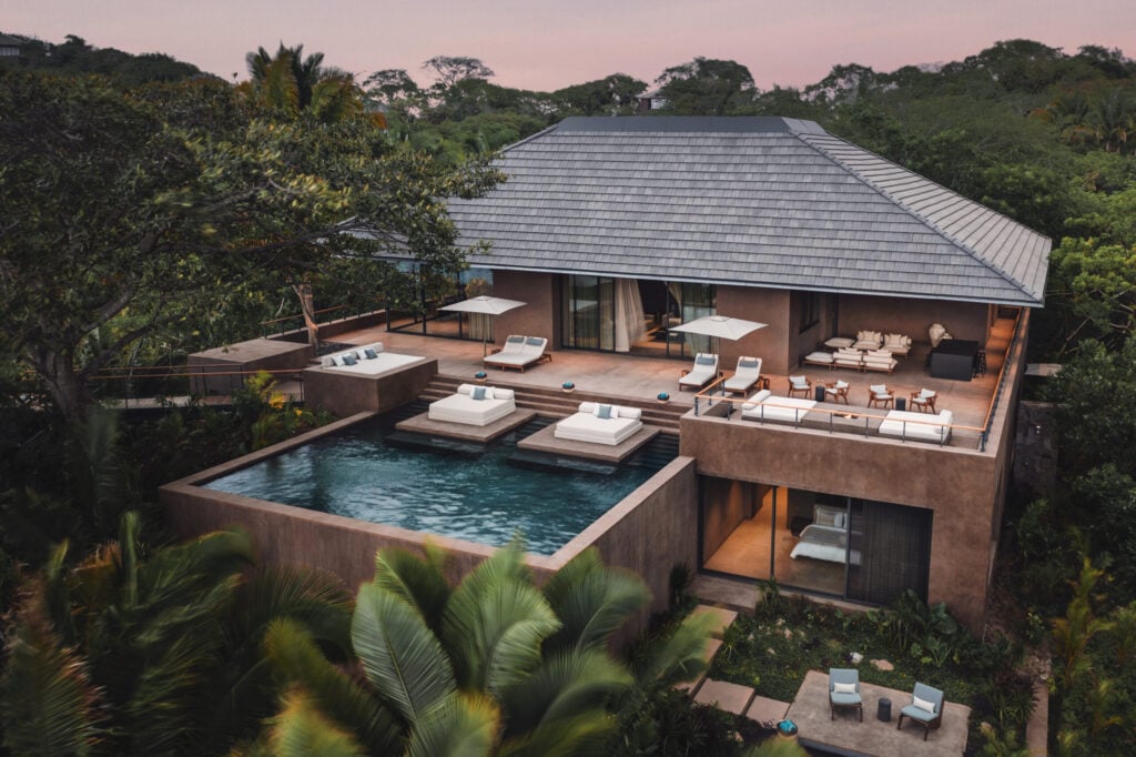 One&Only Mandarina drone image of pool.