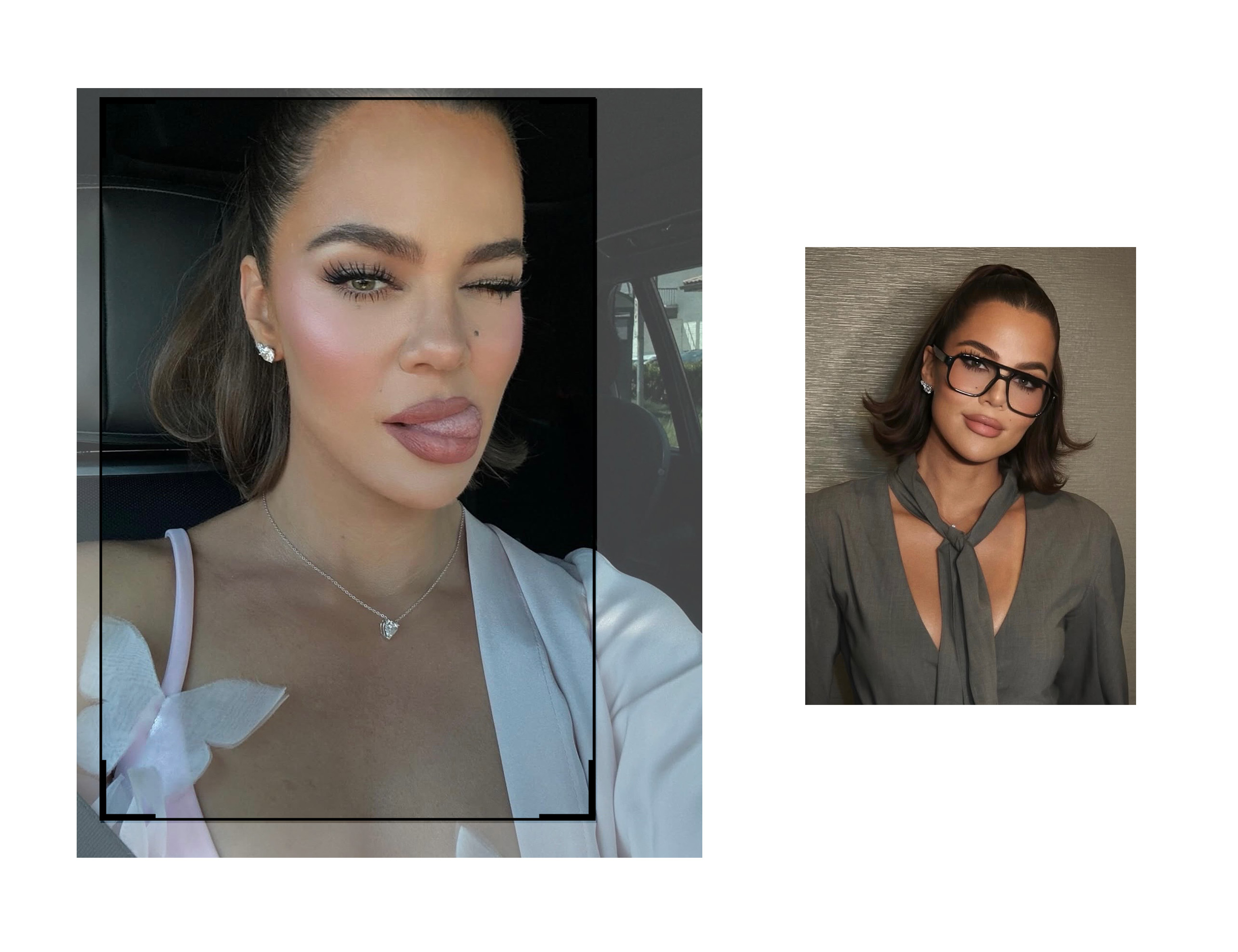 Collage of Khloé Kardashian.