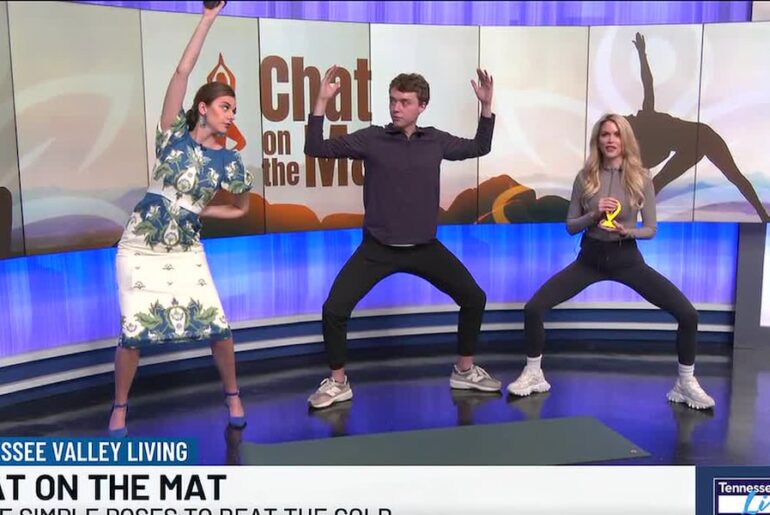 Warm up with Light on Yoga Fitness