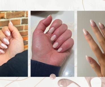 Our team's February nails are a wash of milky, pearly tones