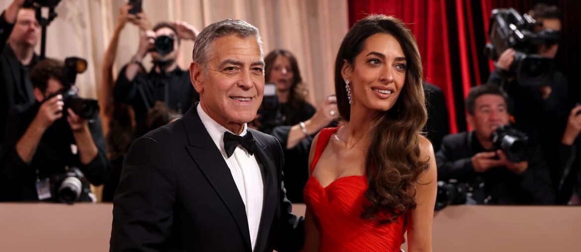 Amal Clooney unveils rich mocha brunette hair at the Golden Globes