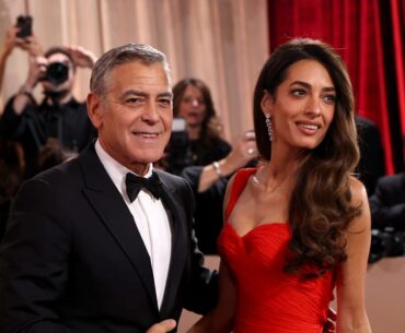 Amal Clooney unveils rich mocha brunette hair at the Golden Globes