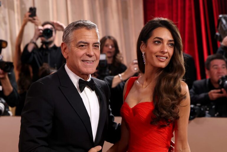 Amal Clooney unveils rich mocha brunette hair at the Golden Globes