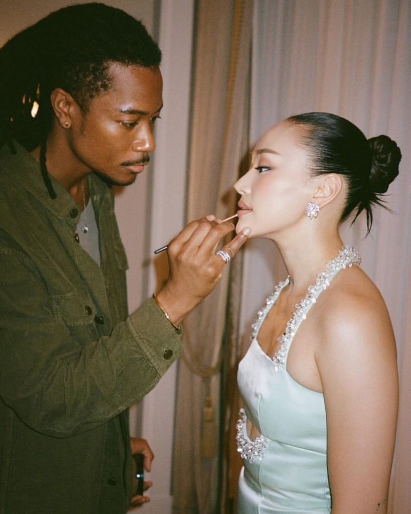 Yerin Ha with MUA Harold James