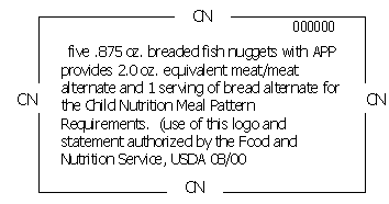 Example of a CN label