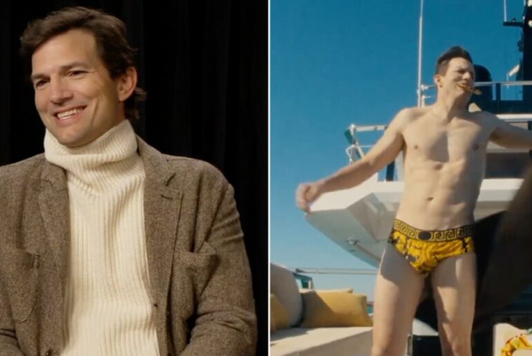 ‘The Beauty's' Ashton Kutcher Had to Hit the Gym to Rock That Versace Speedo! (Exclusive)