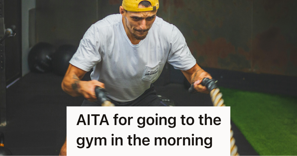 man working out at the gym