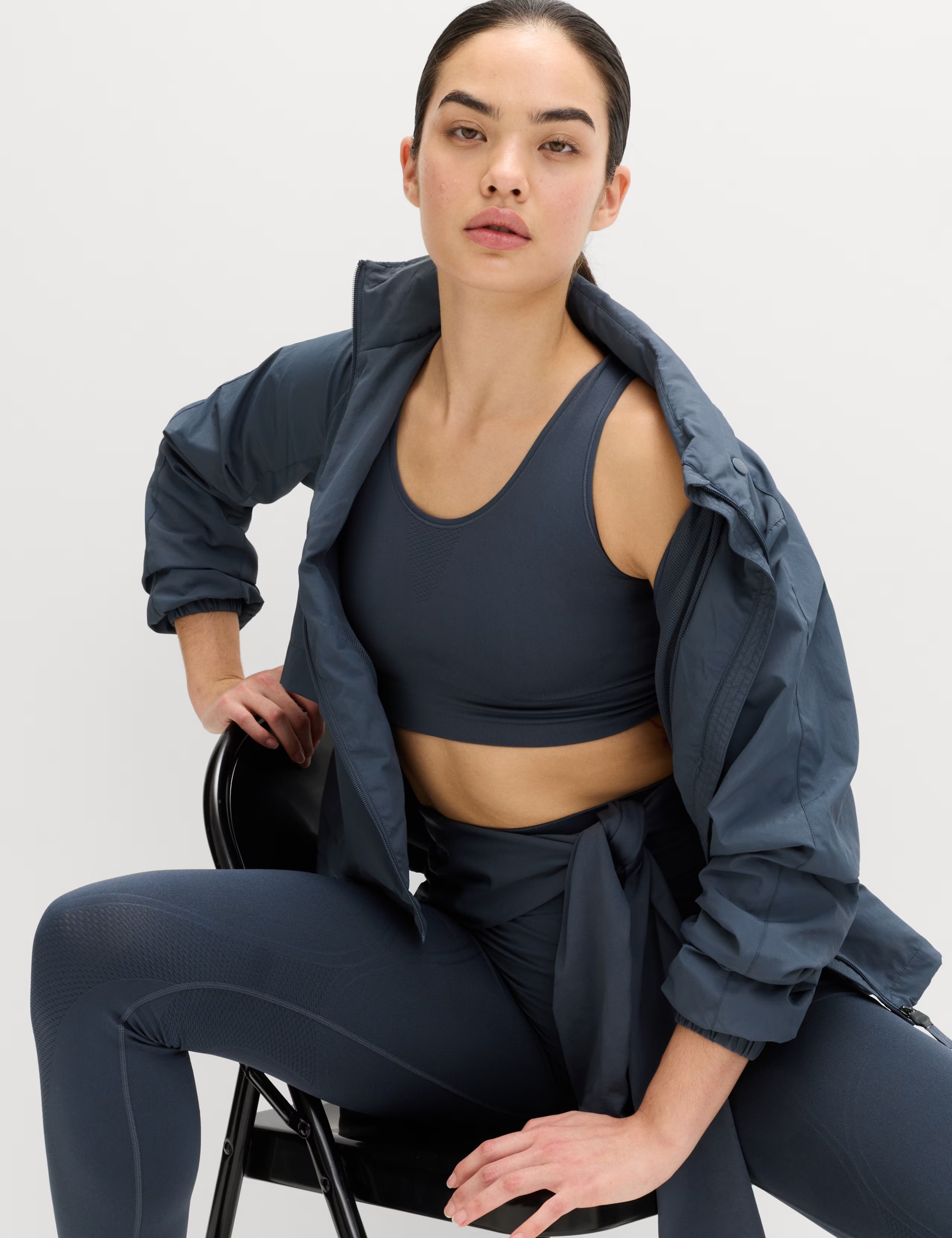 Scoop Neck Seamless Fitted Crop Top